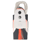 Silver rocket shaped treat bag with red tassel space theme from Parte Haus party supply store in Bethesda Maryland