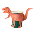 green dinosaur paper cup dinosaur birthday from Parte Haus party supply store in Bethesda Maryland