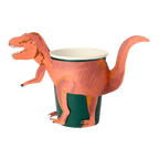 green dinosaur paper cup dinosaur birthday from Parte Haus party supply store in Bethesda Maryland