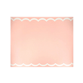 Pink rectangular scalloped-edge placemat for birthday from Parte Haus party supply store in Bethesda MD.