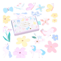 Pastel unicorn stickers floral and butterfly theme for kids from Parte Haus party supply store in Bethesda MD