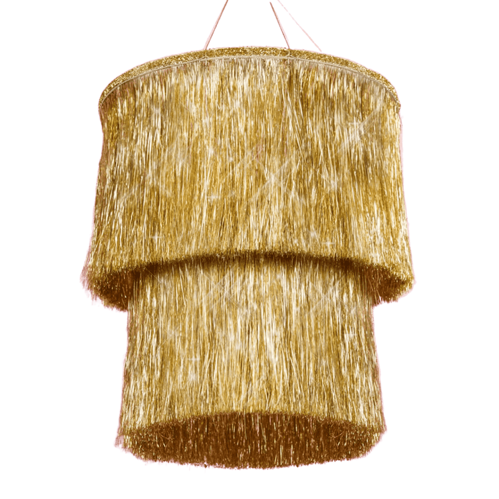 Golden Fringe Chandelier