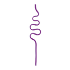 Purple curly straw fun swirl shape for celebrations from Parte Haus party supply store in Bethesda Maryland