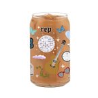 custom color tumbler with music and disco design for celebration from Parte Haus party supply store in Bethesda MD