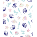 Holographic and pastel confetti with shells and sea stars beach party theme from Parte Haus party supply store in Bethesda Maryland