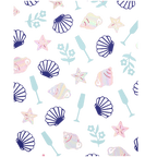 Holographic and pastel confetti with shells and sea stars beach party theme from Parte Haus party supply store in Bethesda Maryland