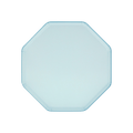 Light blue octagon plate with simple border birthday theme from Parte Haus party supply store in Bethesda Maryland