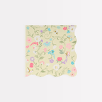 Pastel floral paper napkin with butterflies for spring theme from Parte Haus party supply store in Bethesda Maryland