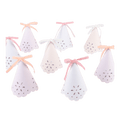 Pink and white cone favor boxes with bows for birthday from Parte Haus party supply store in Bethesda MD