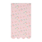 Pink floral paper napkin with scalloped edge birthday theme from Parte Haus party supply store in Bethesda MD