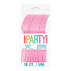 Pink plastic forks pack birthday theme from Parte Haus party supply store in Bethesda MD
