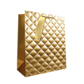 Gold gift bag with quilted texture for celebration from Parte Haus party supply store in Bethesda MD