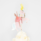 Pink unicorn cake topper with ballerina and tutu for kids birthday from Parte Haus party supply store in Bethesda MD