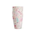Pastel print paper cups with New York icons for celebration from Parte Haus party supply store in Bethesda Maryland