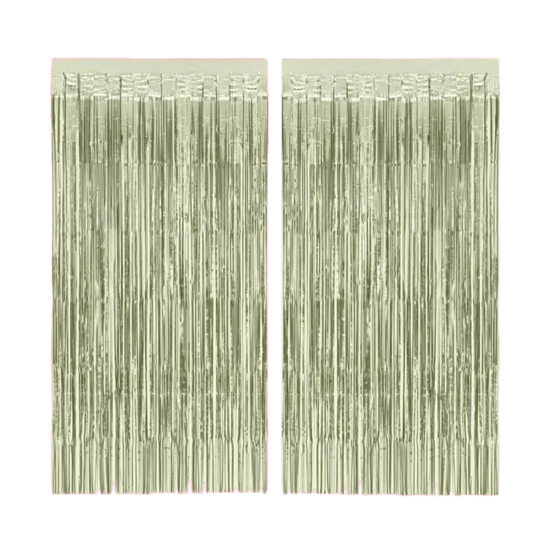 Gold fringe curtain shiny photo backdrop birthday from Parte Haus party supply store in Bethesda Maryland