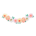 Pastel floral garland with paper flowers for spring from Parte Haus party supply store in Bethesda Maryland