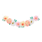 Pastel floral garland with paper flowers for spring from Parte Haus party supply store in Bethesda Maryland