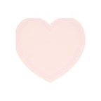 Pink heart shaped paper napkin with scalloped edge for Valentine's Day from Parte Haus party supply store in Bethesda Maryland