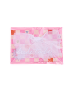 Pink bride to be sash with white script for bachelorette celebration from Parte Haus party supply store in Bethesda MD