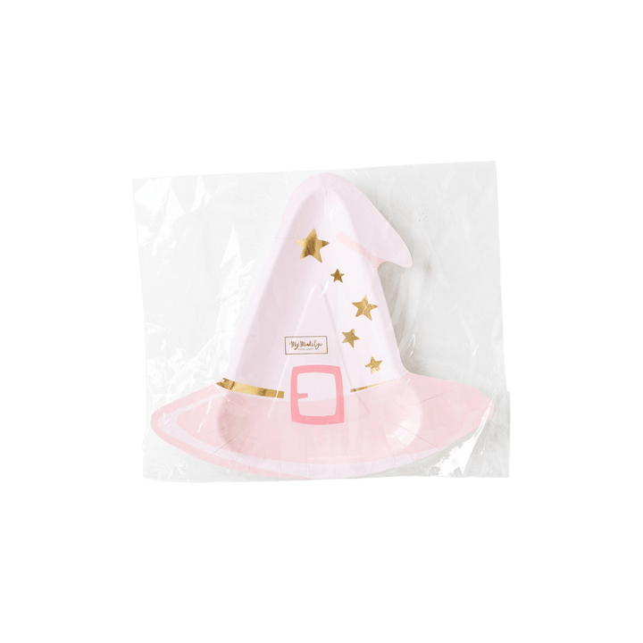Pink Witch Hat Shaped Large Dinner Plates