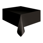 Black table cover rectangular for modern event from Parte Haus party supply store in Bethesda Maryland