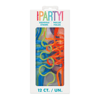Multicolor squiggle straws fun spiral design for birthday from Parte Haus party supply store in Bethesda Maryland