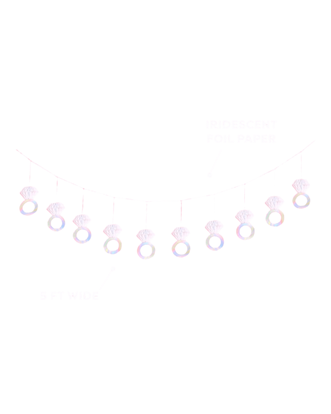 White and Iridescent Tissue Diamonds Banner