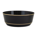 Black and gold bowl elegant tableware for celebration from Parte Haus party supply store in Bethesda Maryland