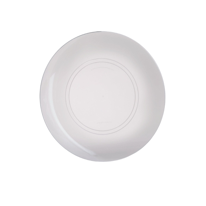 Clear Silver Rimmed Plates