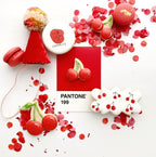 Red cherry theme cookies and macarons with confetti baking birthday from Parte Haus party supply store in Bethesda MD