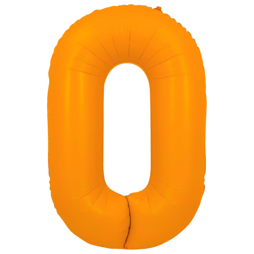 Neon Orange 0-9 Number Balloons, 34 in
