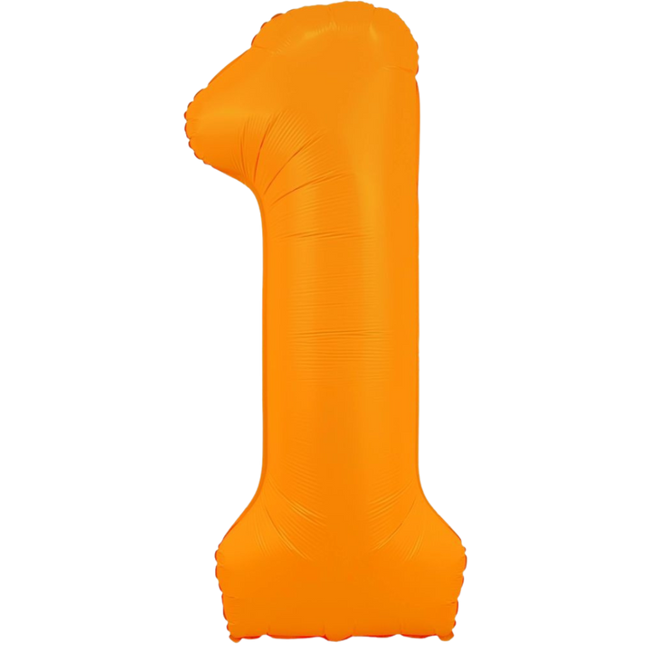 Neon Orange 0-9 Number Balloons, 34 in