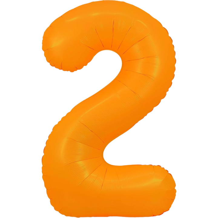 Neon Orange 0-9 Number Balloons, 34 in