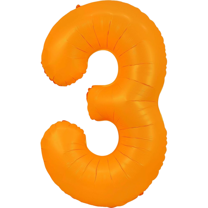 Neon Orange 0-9 Number Balloons, 34 in