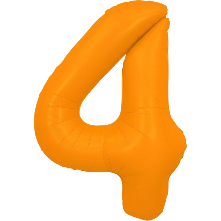 Neon Orange 0-9 Number Balloons, 34 in