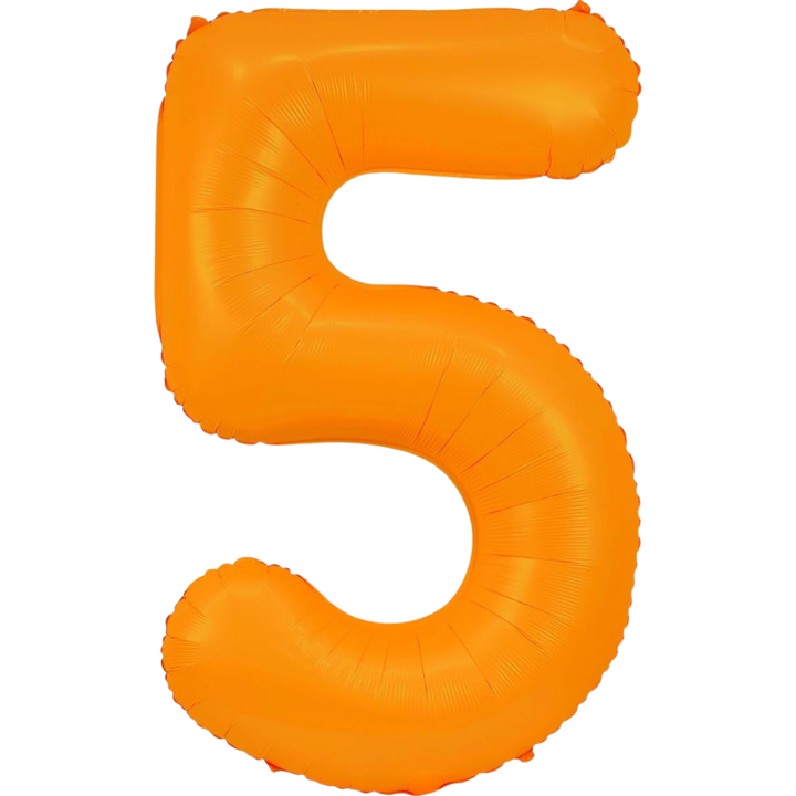 Neon Orange 0-9 Number Balloons, 34 in