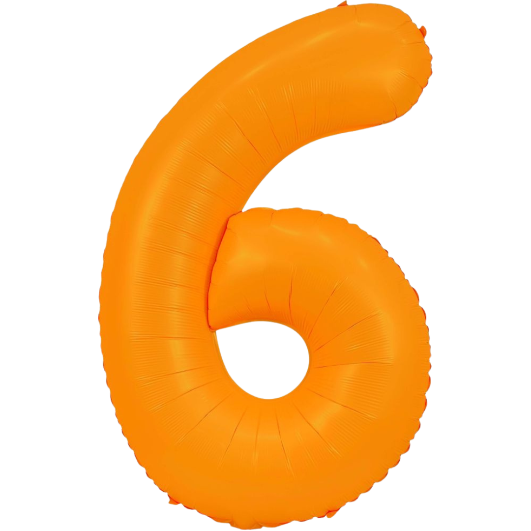 Neon Orange 0-9 Number Balloons, 34 in