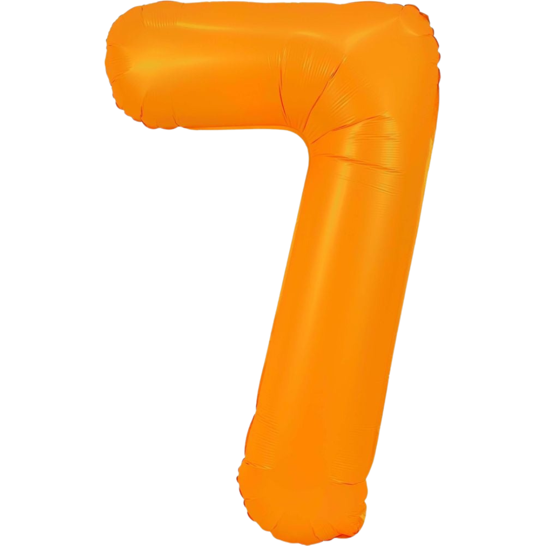 Neon Orange 0-9 Number Balloons, 34 in