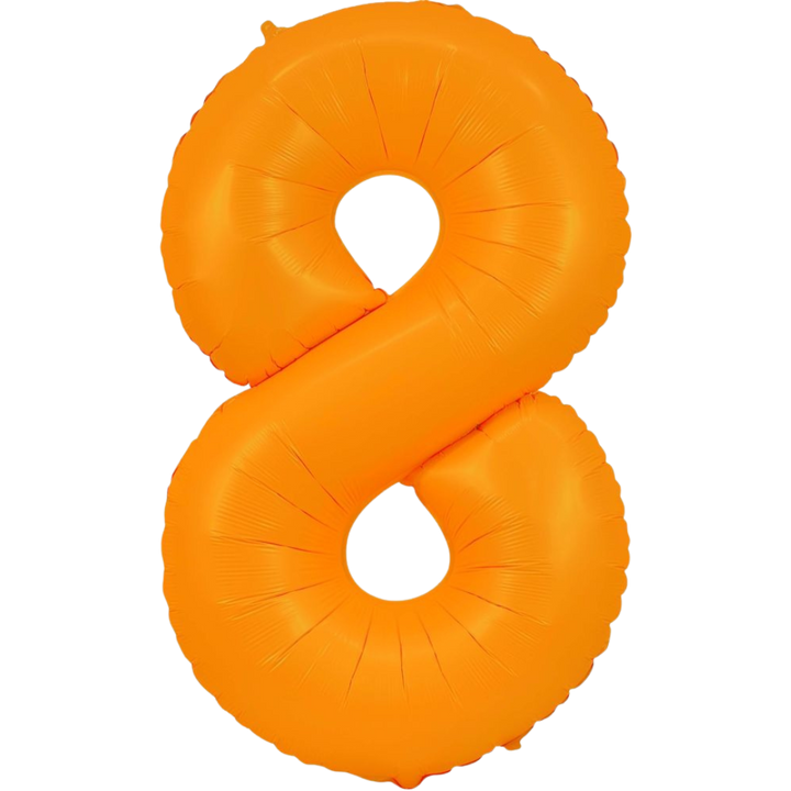 Neon Orange 0-9 Number Balloons, 34 in