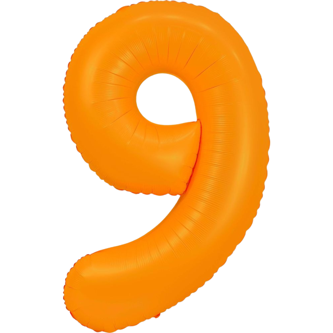 Neon Orange 0-9 Number Balloons, 34 in