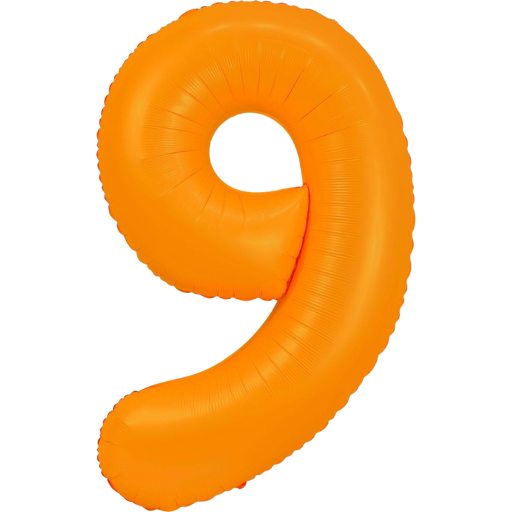 Neon Orange 0-9 Number Balloons, 34 in