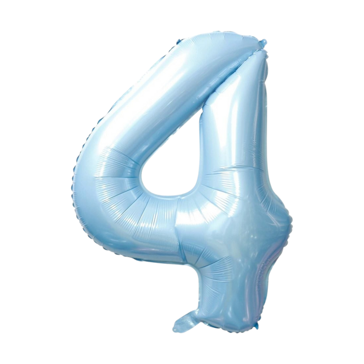 Baby Blue 0-9 Number Balloon, 34in