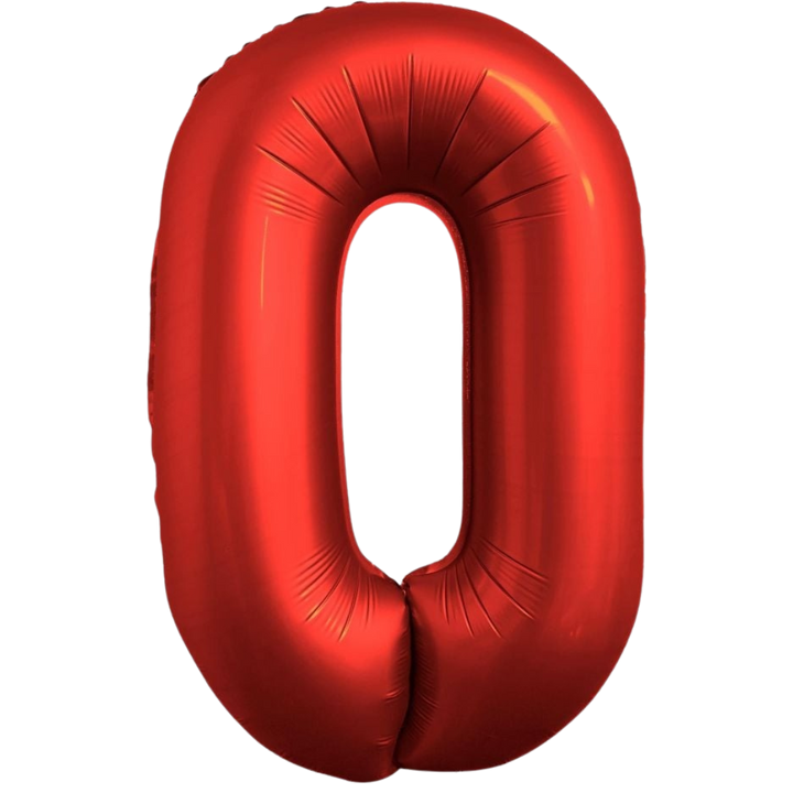 Chrome Red 0-9 Number Balloons, 34in