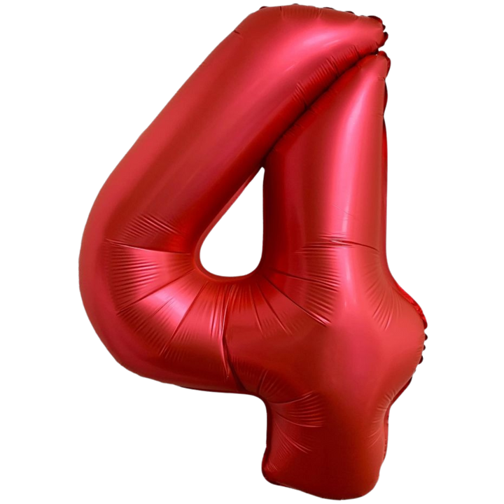 Chrome Red 0-9 Number Balloons, 34in