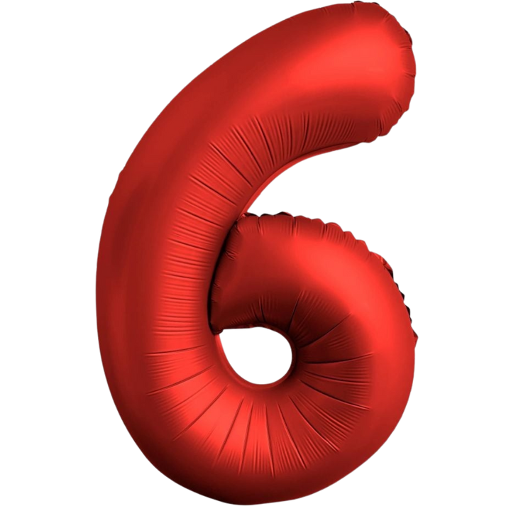 Chrome Red 0-9 Number Balloons, 34in