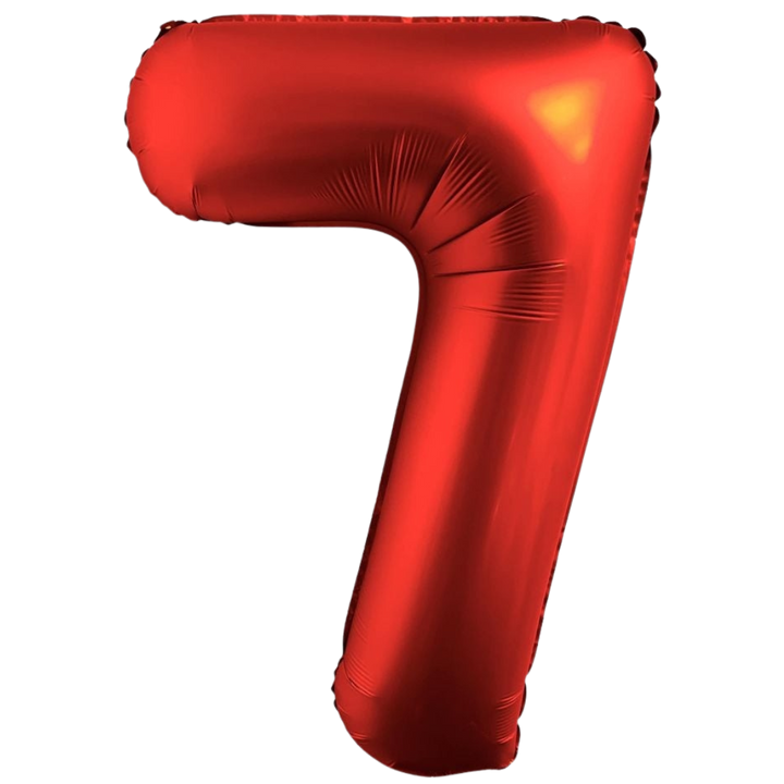 Chrome Red 0-9 Number Balloons, 34in