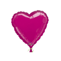 Fuchsia heart foil balloon with shiny surface for Valentines Day from Parte Haus party supply store in Bethesda MD