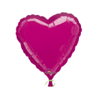 Fuchsia heart foil balloon with shiny finish for Valentines Day from Parte Haus party supply store in Bethesda MD