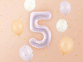 Purple Number 5 Foil Balloon, 28in