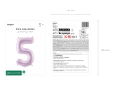 Purple Number 5 Foil Balloon, 28in
